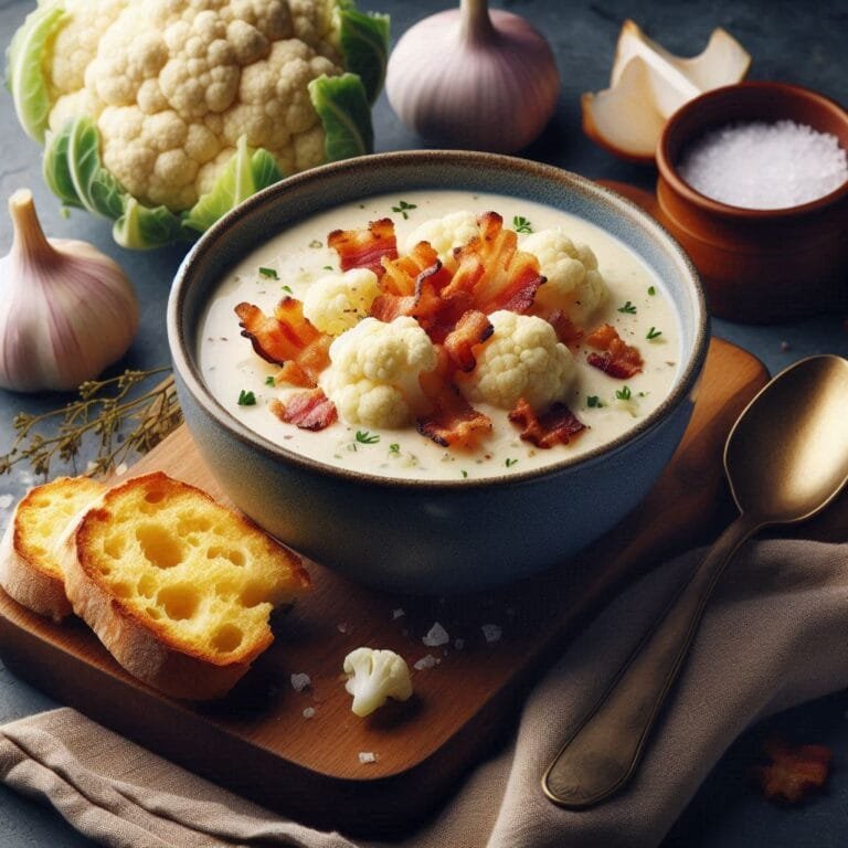 Blomkålsuppe med bacon
