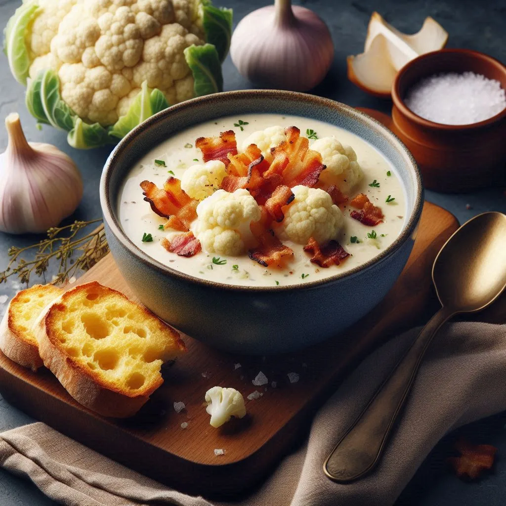 Blomkålsuppe med bacon