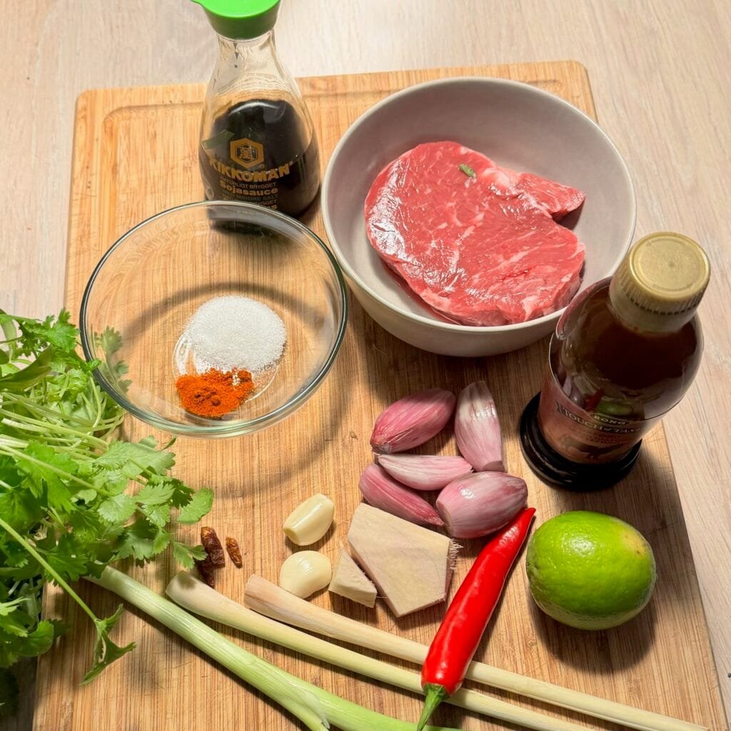 Tom yam neua - spicy biffsuppe - Chef Yatzy Ingredienser Tom Yam Neua