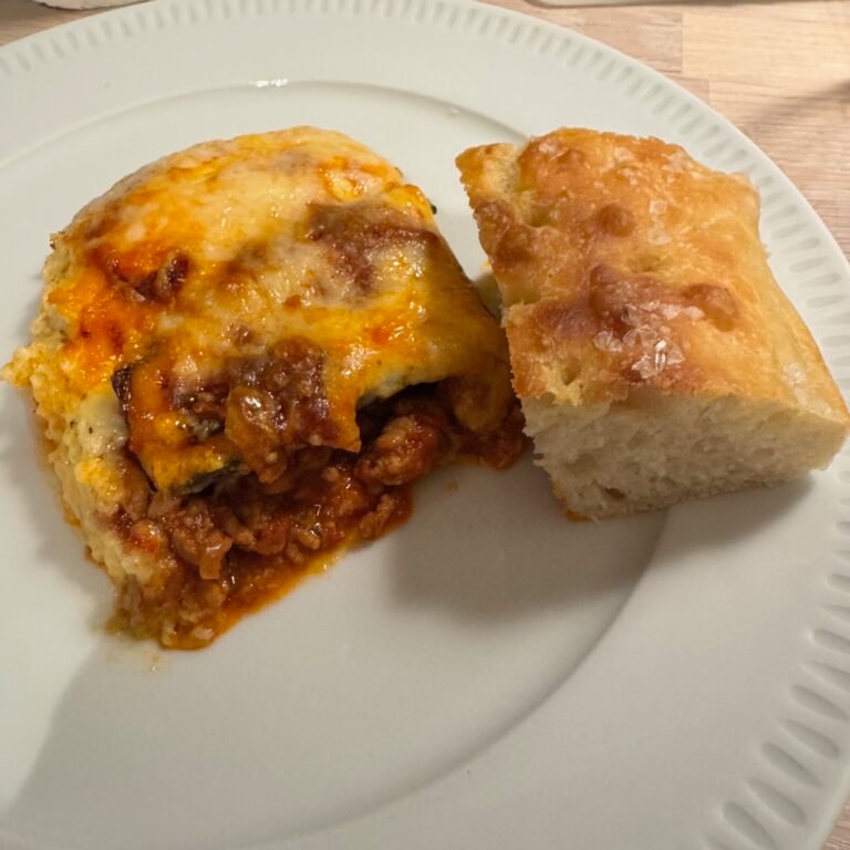 Moussaka med focaccia